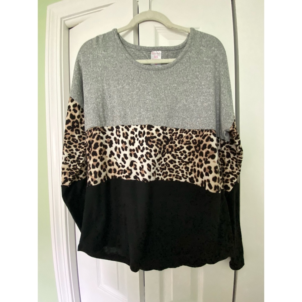 No Boundaries Cheetah Striped Sweater